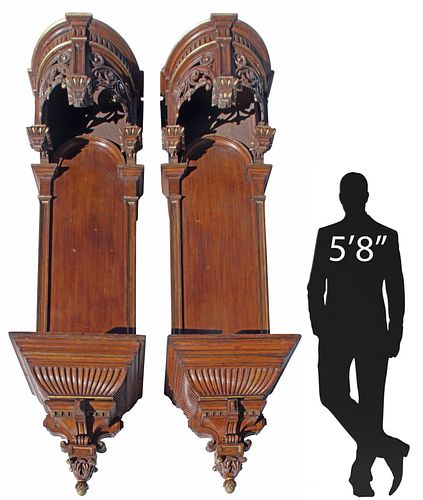 (2) MONUMENTAL GOTHIC REVIVAL