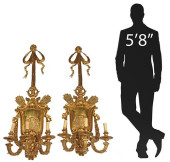 (2) MONUMENTAL LOUIS XVI STYLE