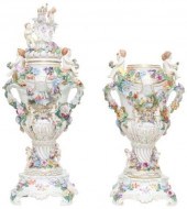 (2) MONUMENTAL MEISSEN STYLE P