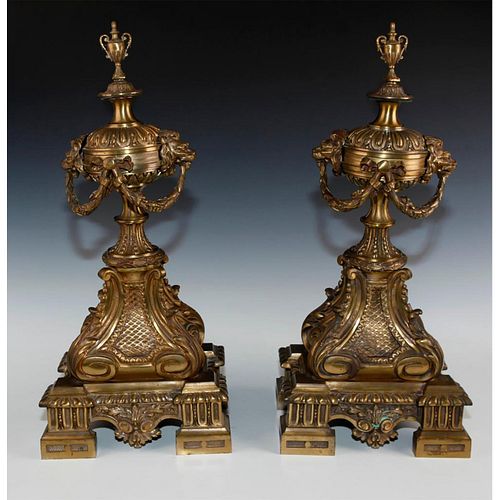 2 MONUMENTAL SOLID BRONZE BEAUX