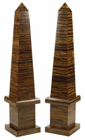 (2) MONUMENTAL TIGER'S EYE TILED