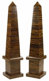 (2) MONUMENTAL TIGER'S EYE TIL