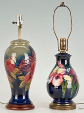 2 MOORCROFT POTTERY LAMPS, INC