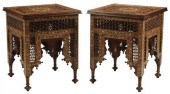(2) MOORISH MOSAIC INLAID SQUA