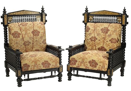(2) MOORISH STYLE EBONIZED &AMP;