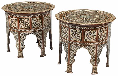 (2) MOORISH STYLE INLAID