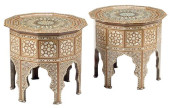 (2) MOORISH STYLE INLAID SIDE