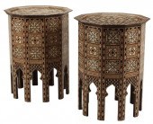 (2) MOORISH STYLE INLAID SIDE