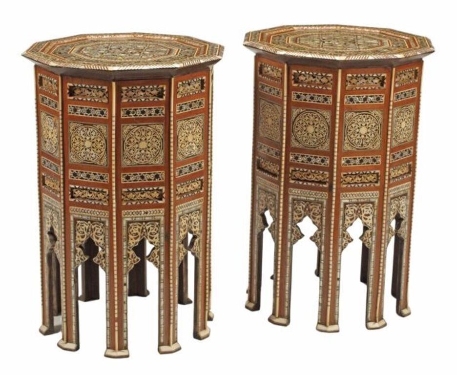 (2) MOORISH STYLE INLAID SIDE