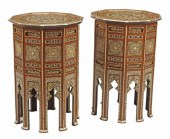 (2) MOORISH STYLE INLAID SIDE
