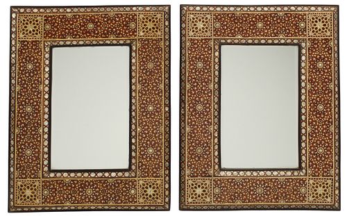 (2) MOORISH STYLE MOSAIC-INLAID