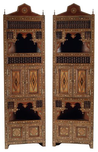 (2) MOORISH STYLE MOSAIC-INLAID