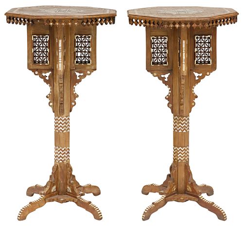 (2) MOORISH STYLE SHELL INLAID