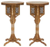 (2) MOORISH STYLE SHELL INLAID