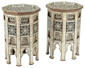 (2) MOORISH STYLE SHELL INLAID