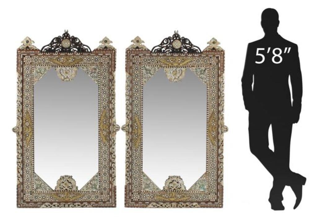 (2) MOORISH STYLE SHELL-INLAID