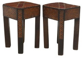 (2) MOROCCAN LEATHER &AMP; CAR