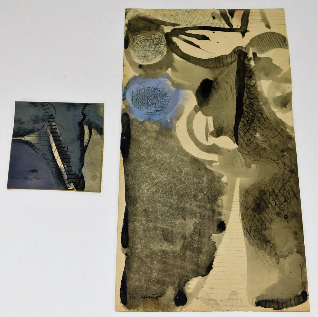 2 MORRIS KANTOR ABSTRACT WATERCOLOR