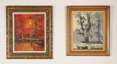 2 MORRIS KATZ OIL ON BOARD LAN