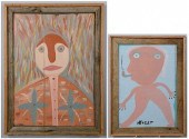 2 MOSE TOLLIVER FOLK ART PAINT