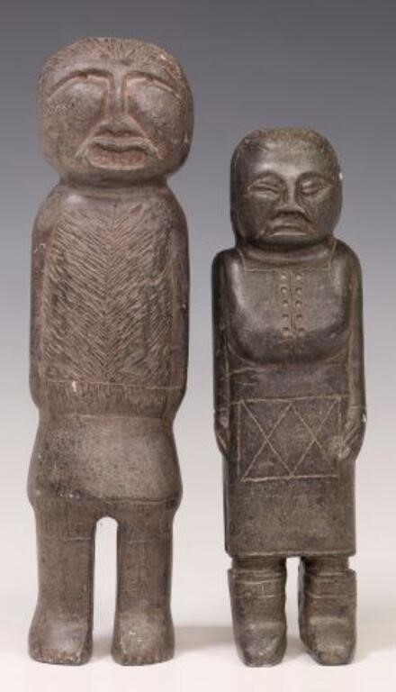 (2) MOUND BUILDERS STYLE STONE