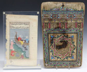 (2) MUGHAL MANUSCRIPT FOLIO &A