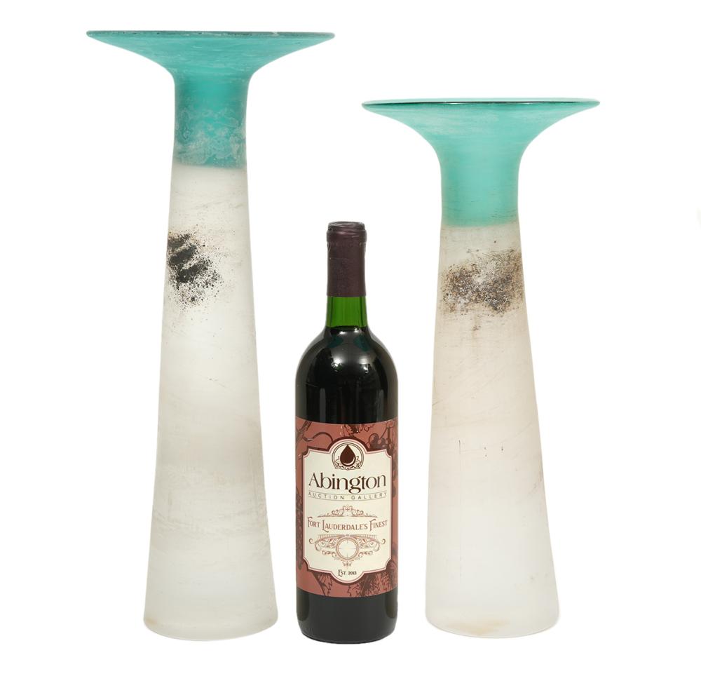 2 MURANO CENEDESE CANDLESTICKS IN