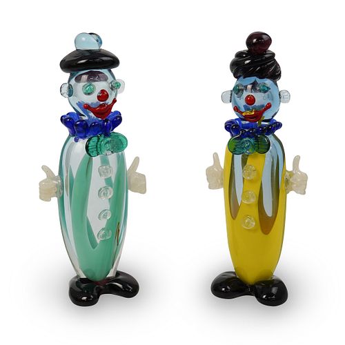 2 MURANO HAND BLOWN GLASS