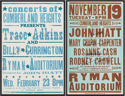 2 MUSICIAN AUTOGRAPHED HATCH SHOW