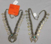 (2) NAJA COIN SILVER NECKLACES