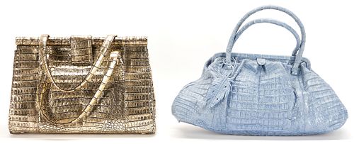 2 NANCY GONZALEZ CROCODILE BAGS,