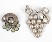 2 NANCY MEEK STERLING PENDANTS