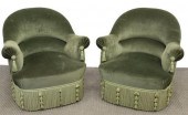 (2) NAPOLEON III STYLE GREEN U