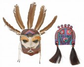 2) NATIVE AMERICAN ART MASKS,