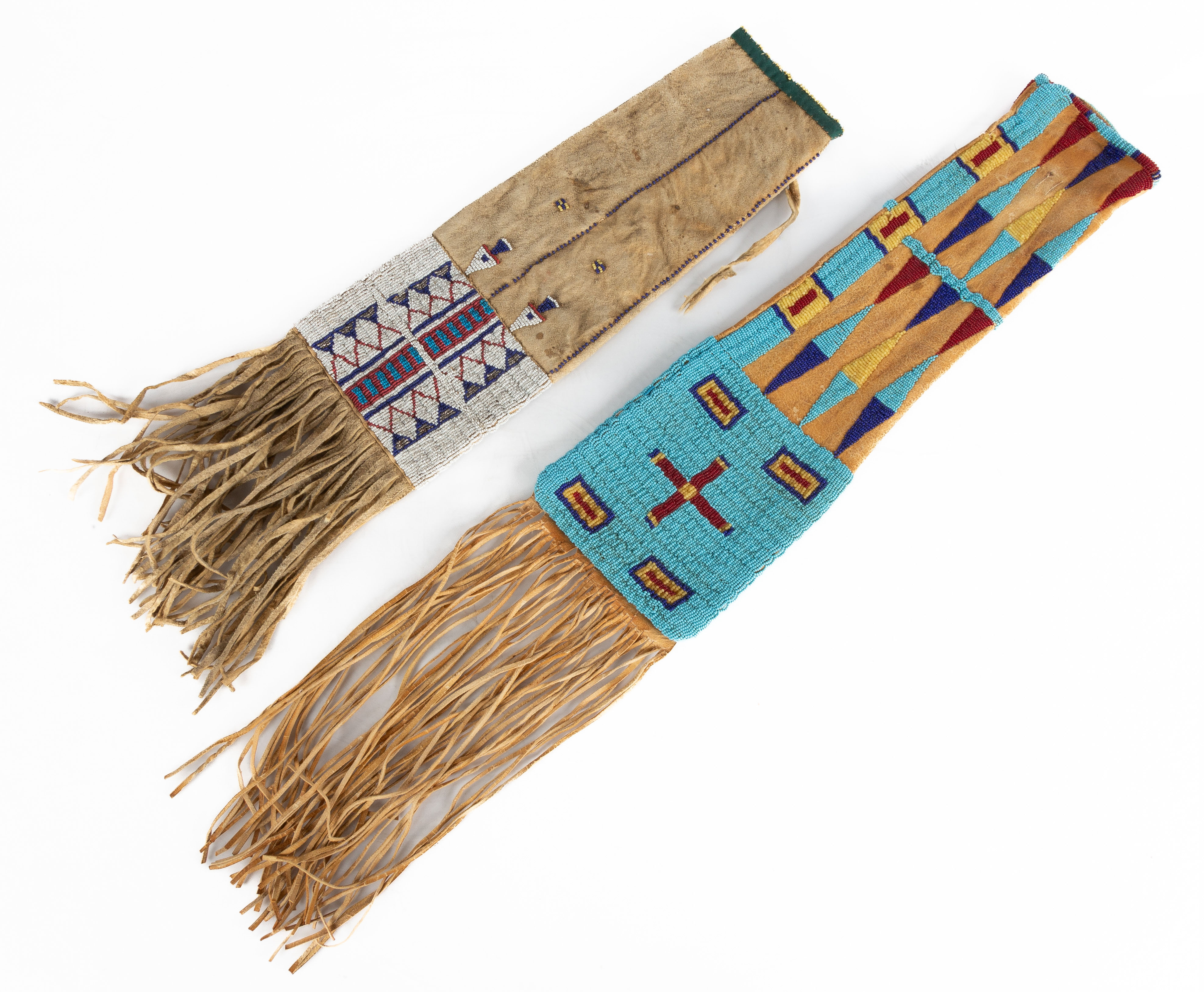(2) NATIVE AMERICAN BEADED PIPE