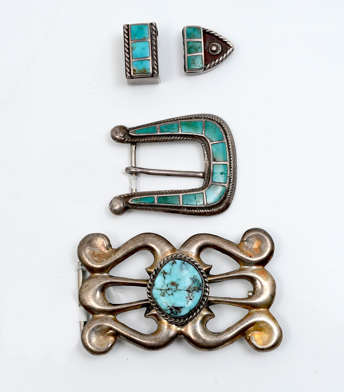 2 NATIVE AMERICAN INDIAN SILVER &