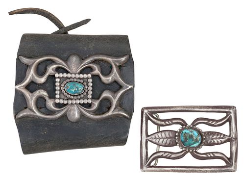 (2) NATIVE AMERICAN NAVAJO SILVER