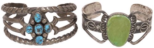 (2) NATIVE AMERICAN NAVAJO STERLING