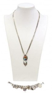 (2) NATIVE AMERICAN NECKLACE &