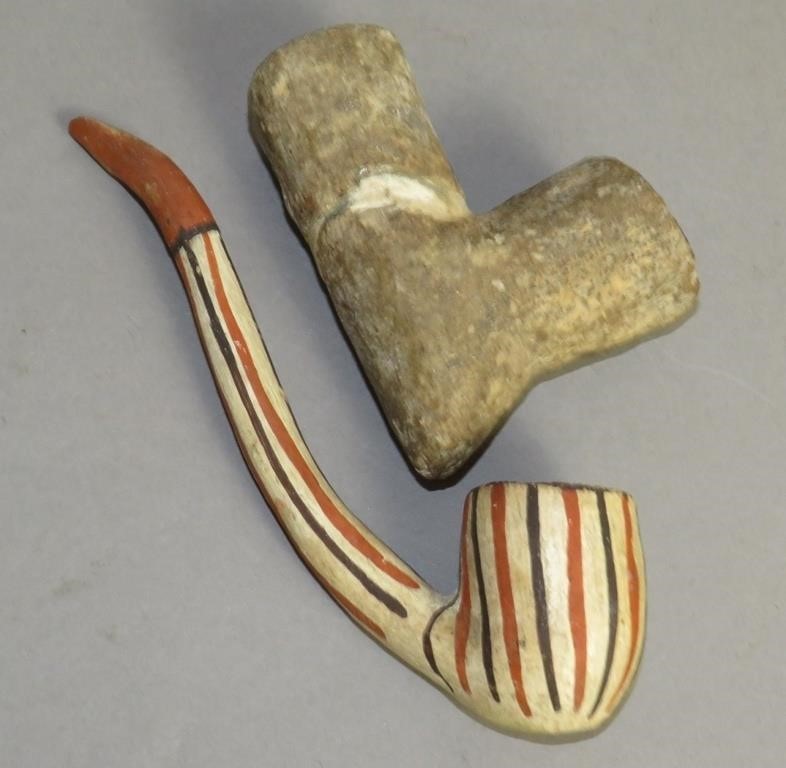 2 NATIVE AMERICAN PIPESca.