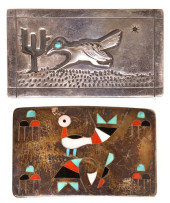 (2) NATIVE AMERICAN SILVER BEL