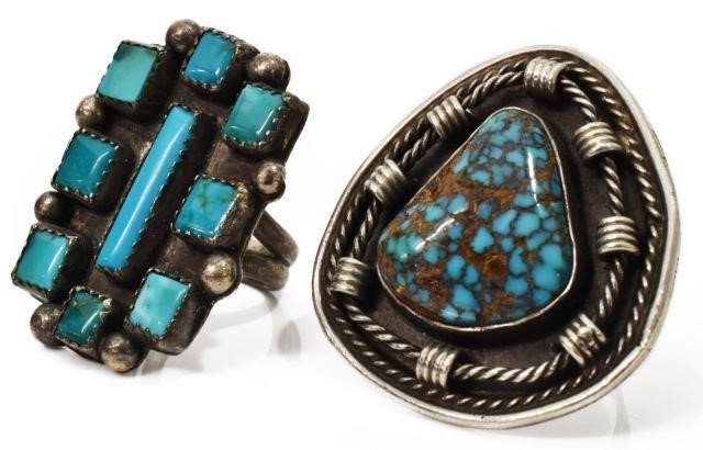 (2) NATIVE AMERICAN TURQUOISE &