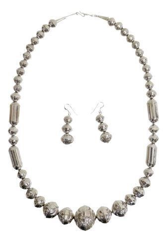 (2) NAVAJO SILVER BENCH BEAD