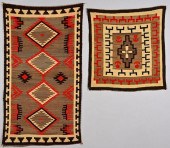 2 NAVAJO WEAVINGS W/ RED HIGHL