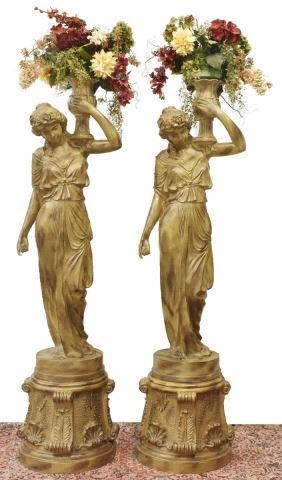 (2) NEAR LIFE SIZE FEMALE FIGURAL