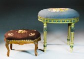 (2) Needlepoint FootstoolsTo i
