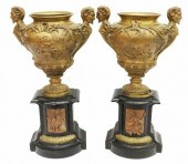 (2) NEOCLASSICAL BRONZE & MARB