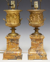 (2) NEOCLASSICAL GILT BRONZE &