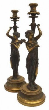 (2) NEOCLASSICAL GILT METAL FI