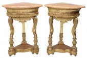 (2) NEOCLASSICAL MARBLE-TOP GI